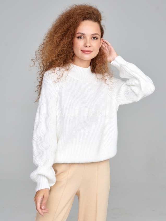 Женский вязаный свитер оверсайз, джемпер